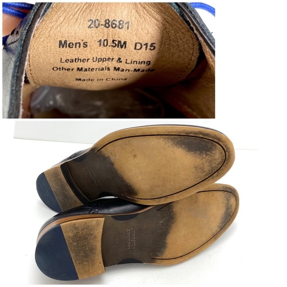 Johnston & Murphy Conard Cap toe Oxford Casual Shoes Black with Blue Lace - Picture 9 of 12